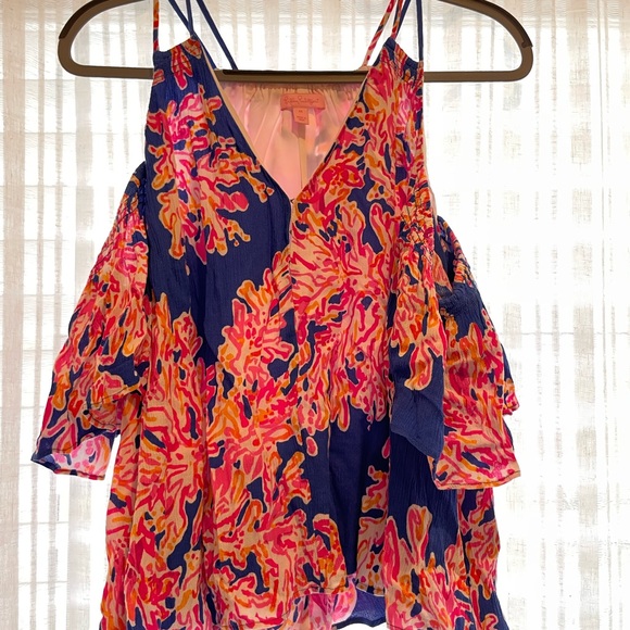 Lilly Pulitzer Bellamie Top in "Brilliant Blue It's Electric" - Picture 4 of 6